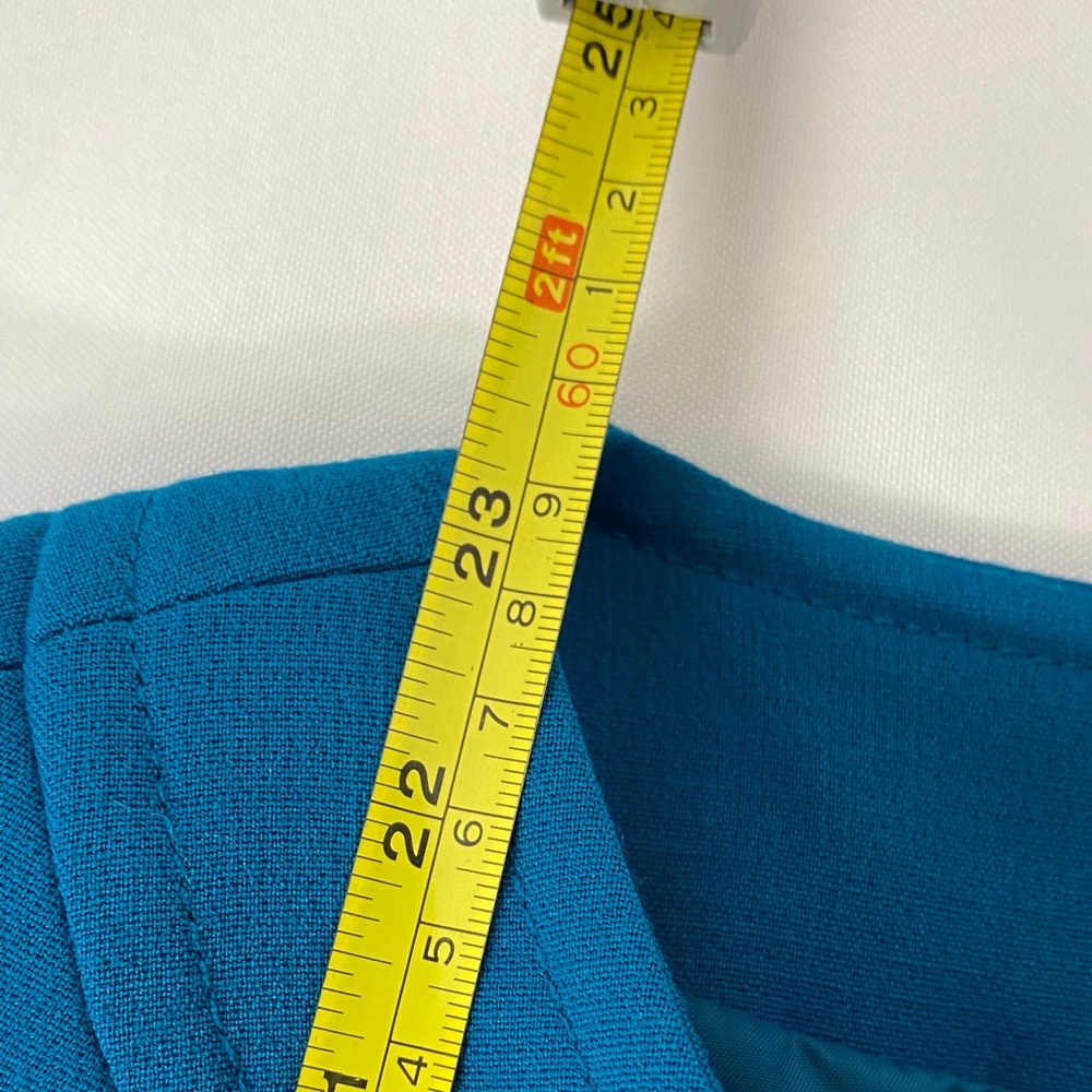 Tahari Women's Teal Blazer with Black Buttons 3/4 Sleeves Size 16W - Picture 7 of 9
